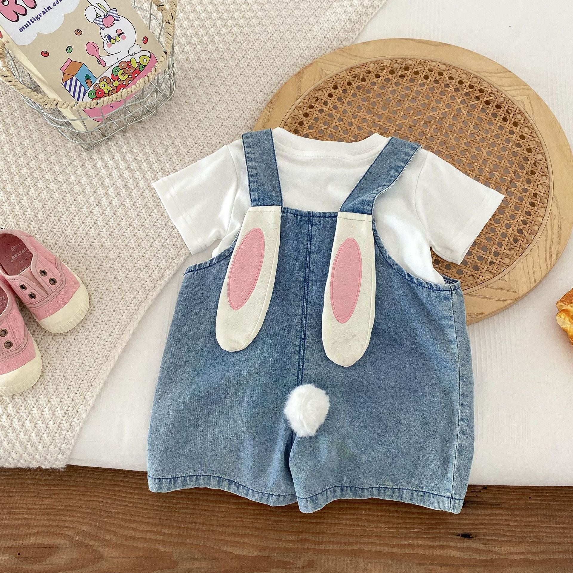 うさ耳デニムサロペット【N3480】