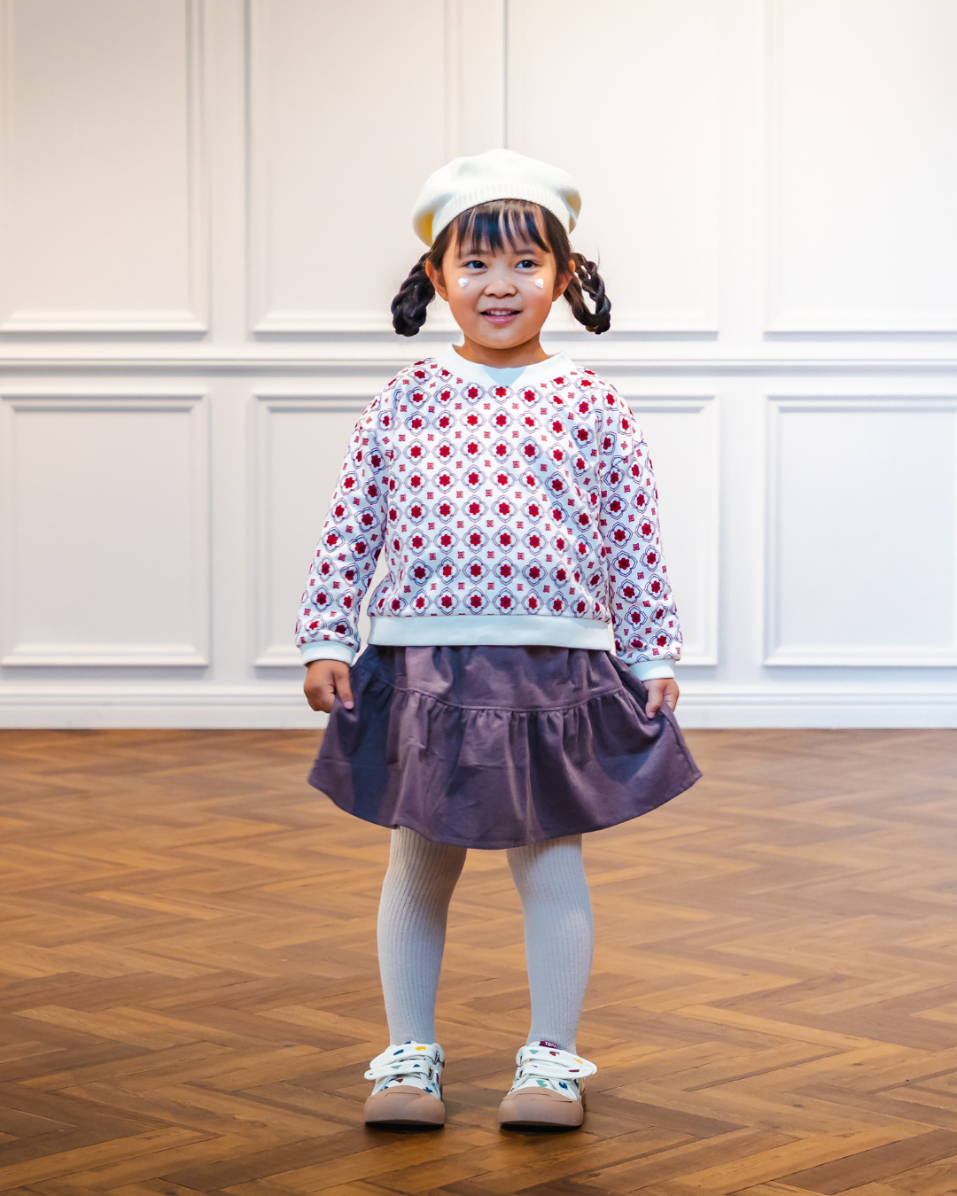 サスペンダー付きシャツコールスカート【110094】(Gray)