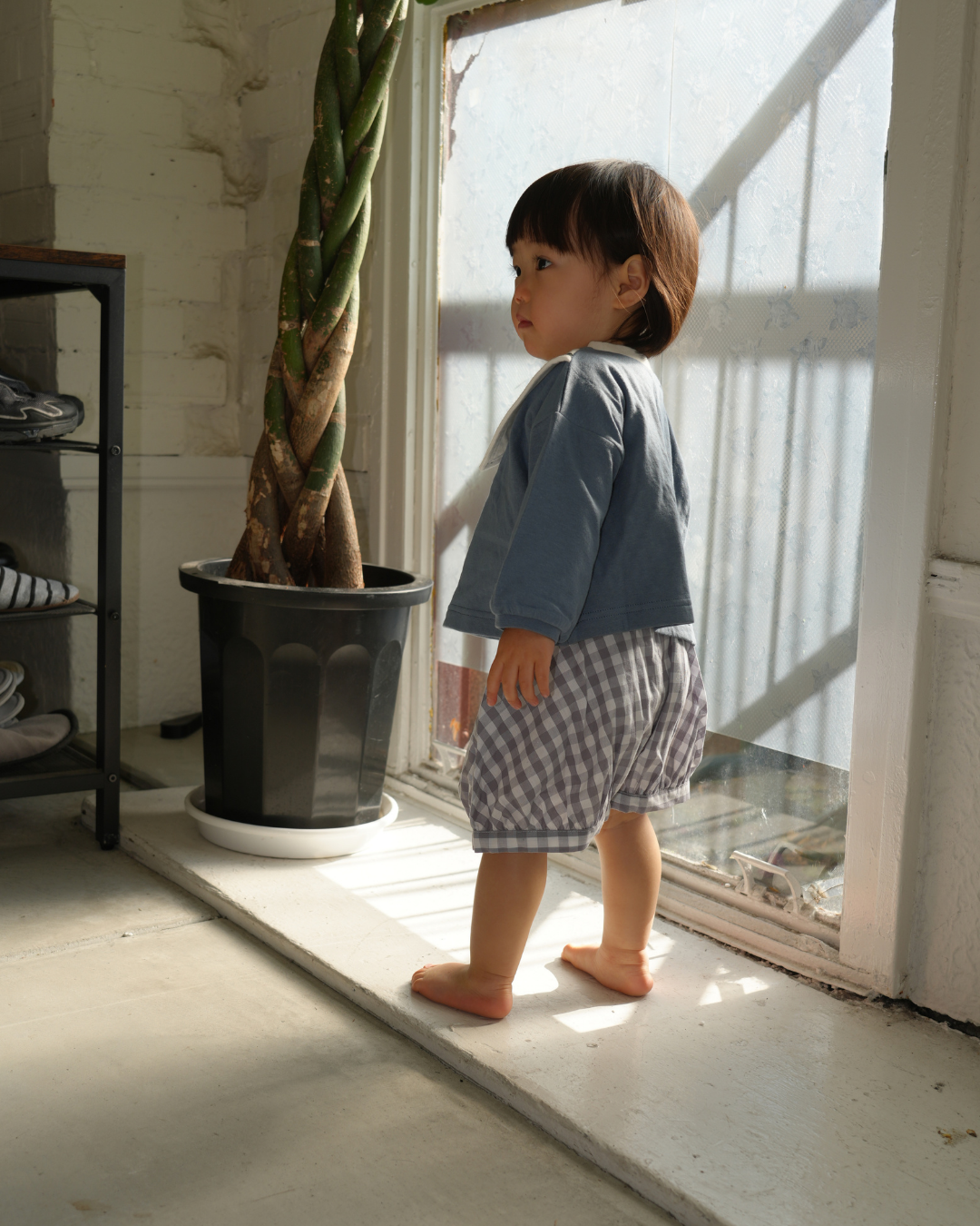 Sailor Collar Volume Sleeve Top【110124】(blue)