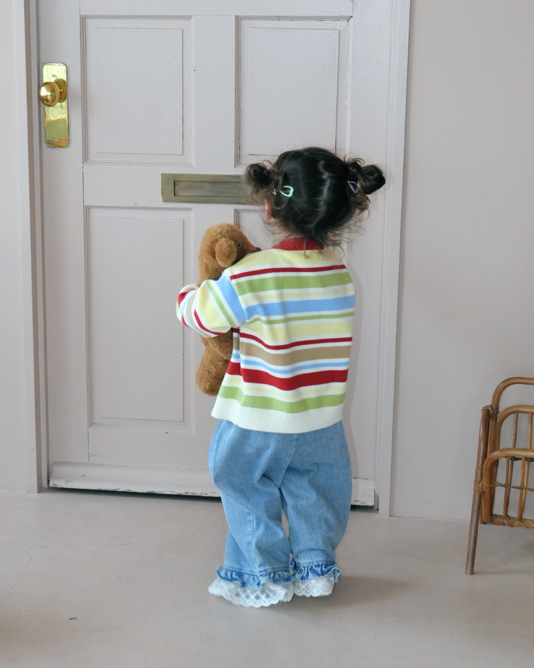 Multi Stripe Knit Cardigan【K284】