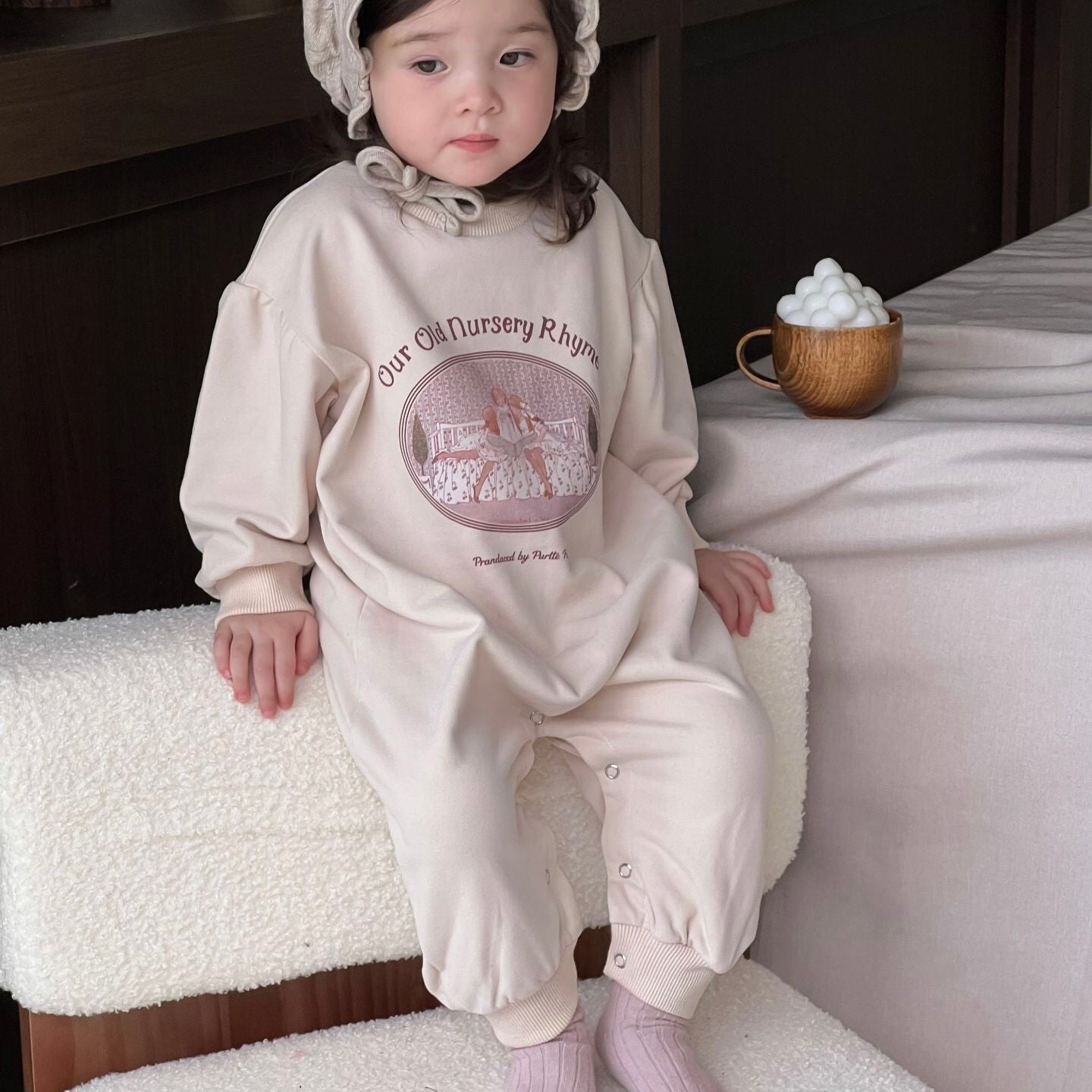 (予約商品)ガーリースウェットロンパース【N3422】