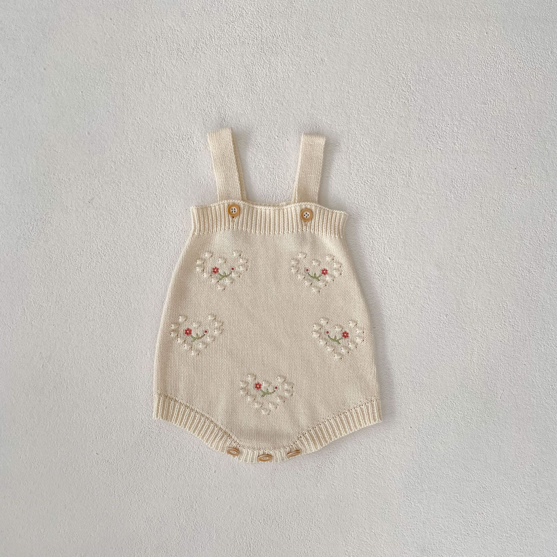 (予約商品)ポンポンハートニットカーディガン/サロペット【N3458】