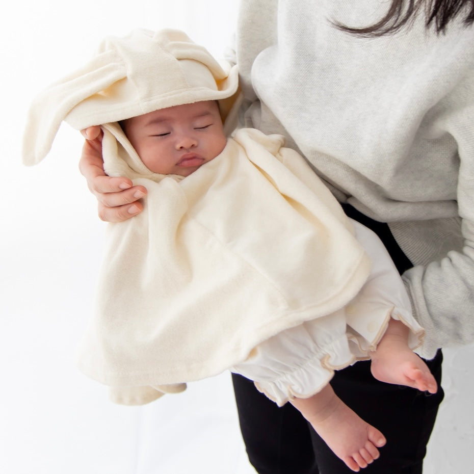 オーガニックパイルうさ耳ポンチョ【110076】