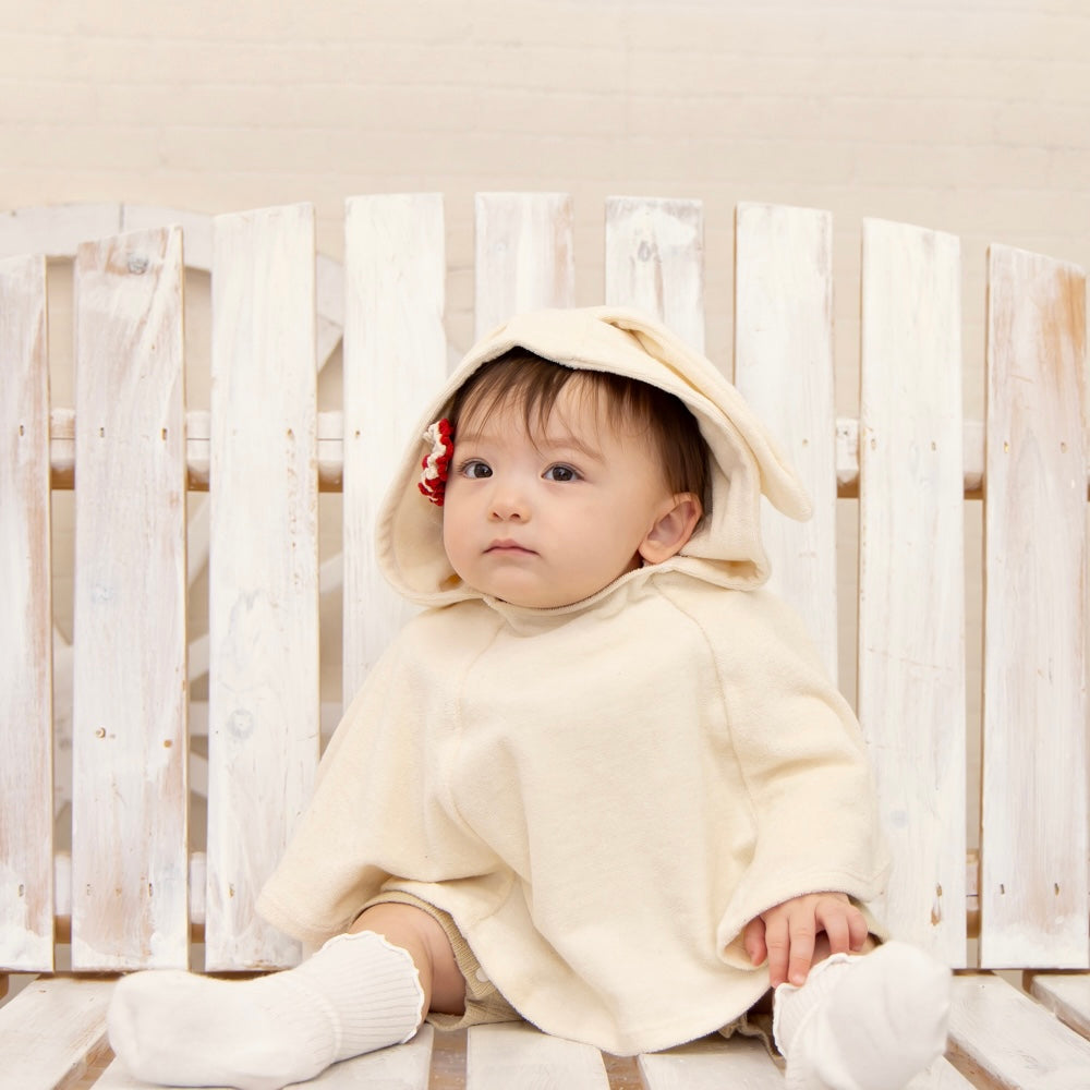 オーガニックパイルうさ耳ポンチョ【110076】