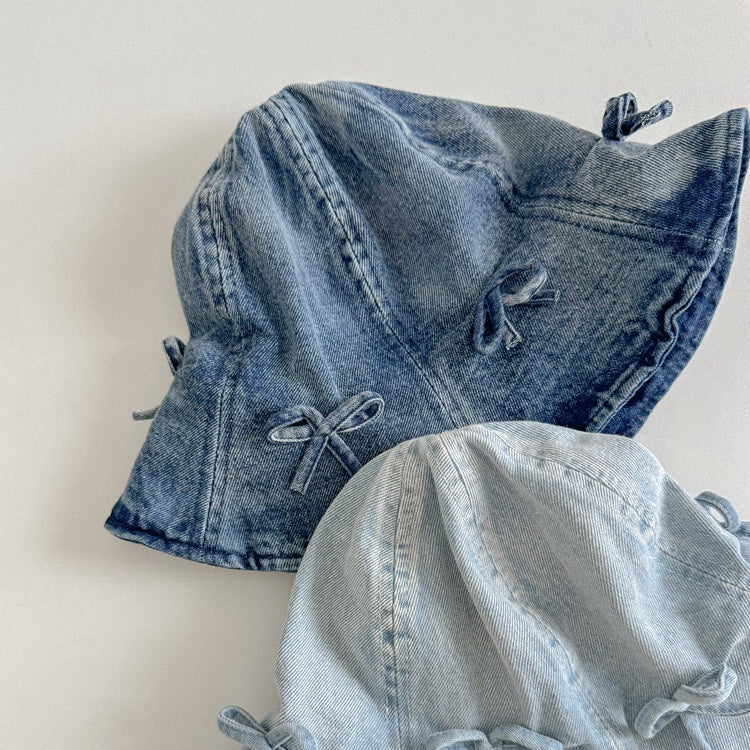 (予約商品)リボンデニムハット【A266】