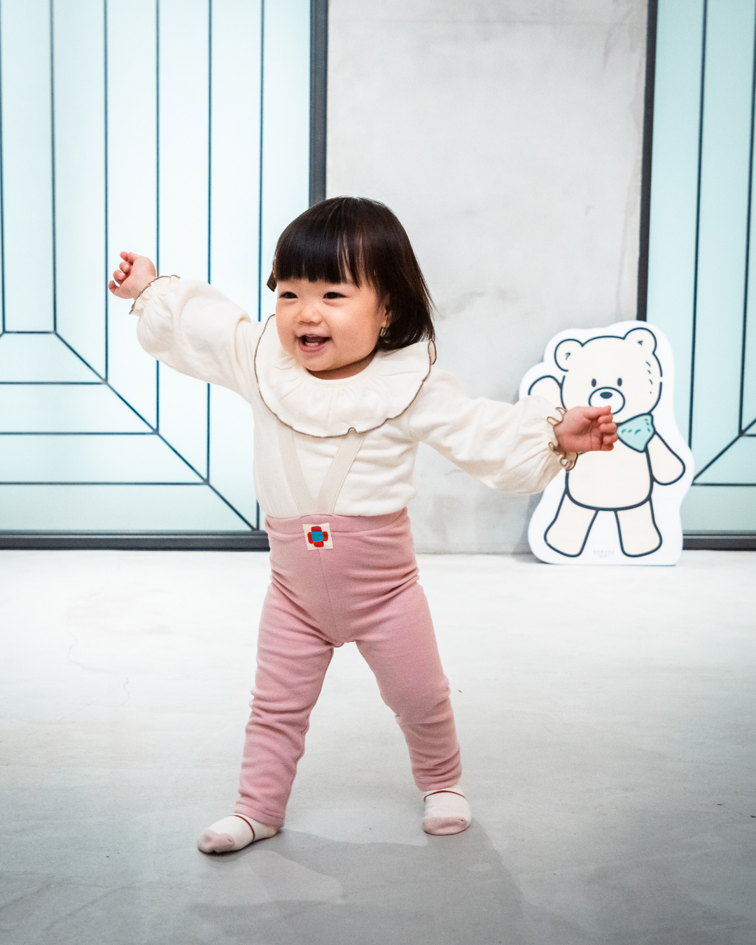 (予約商品)ストレッチスムースサスペンダーパンツ【110093】(Pink)