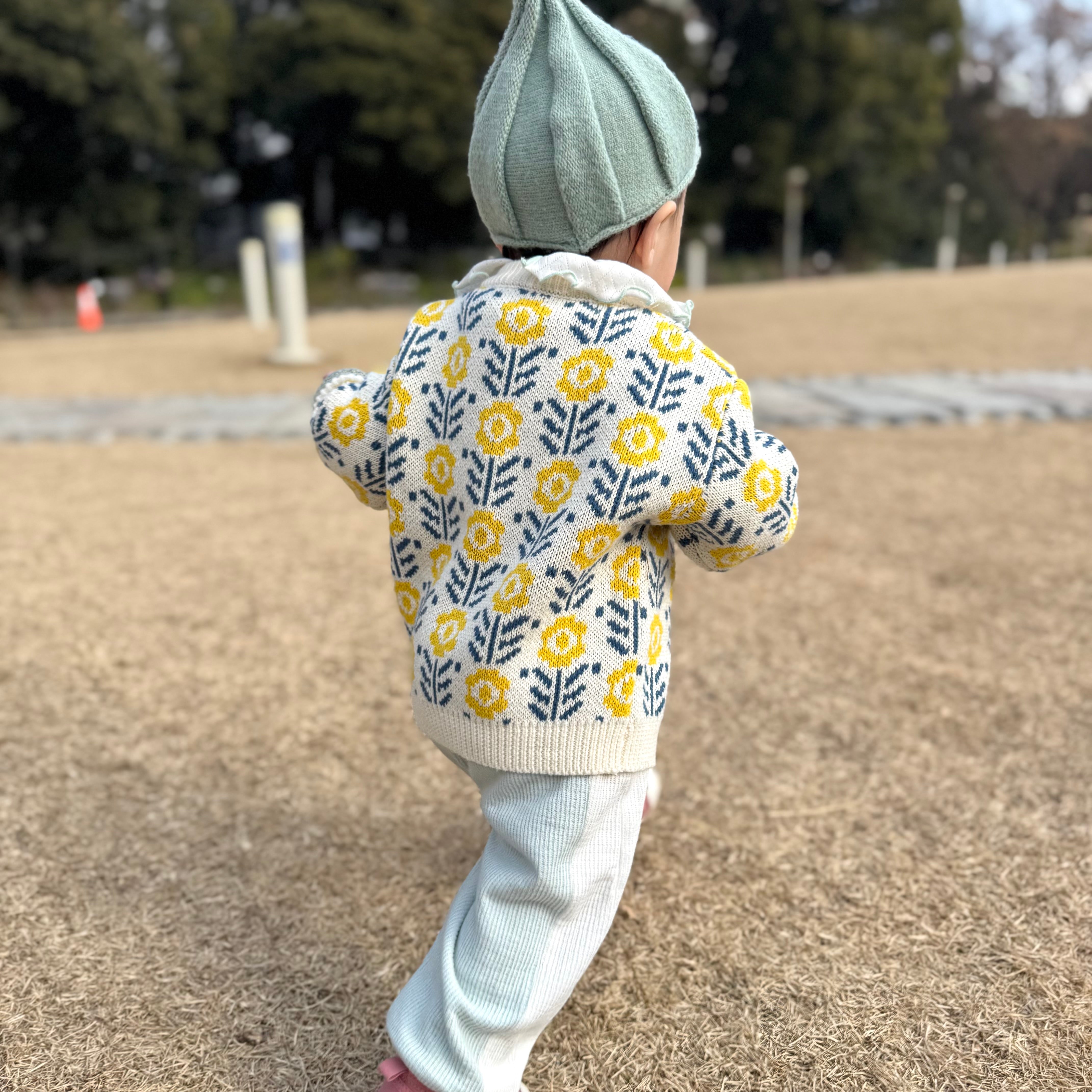 (予約商品)たんぽぽニットカーディガン/サロペット【N2370】