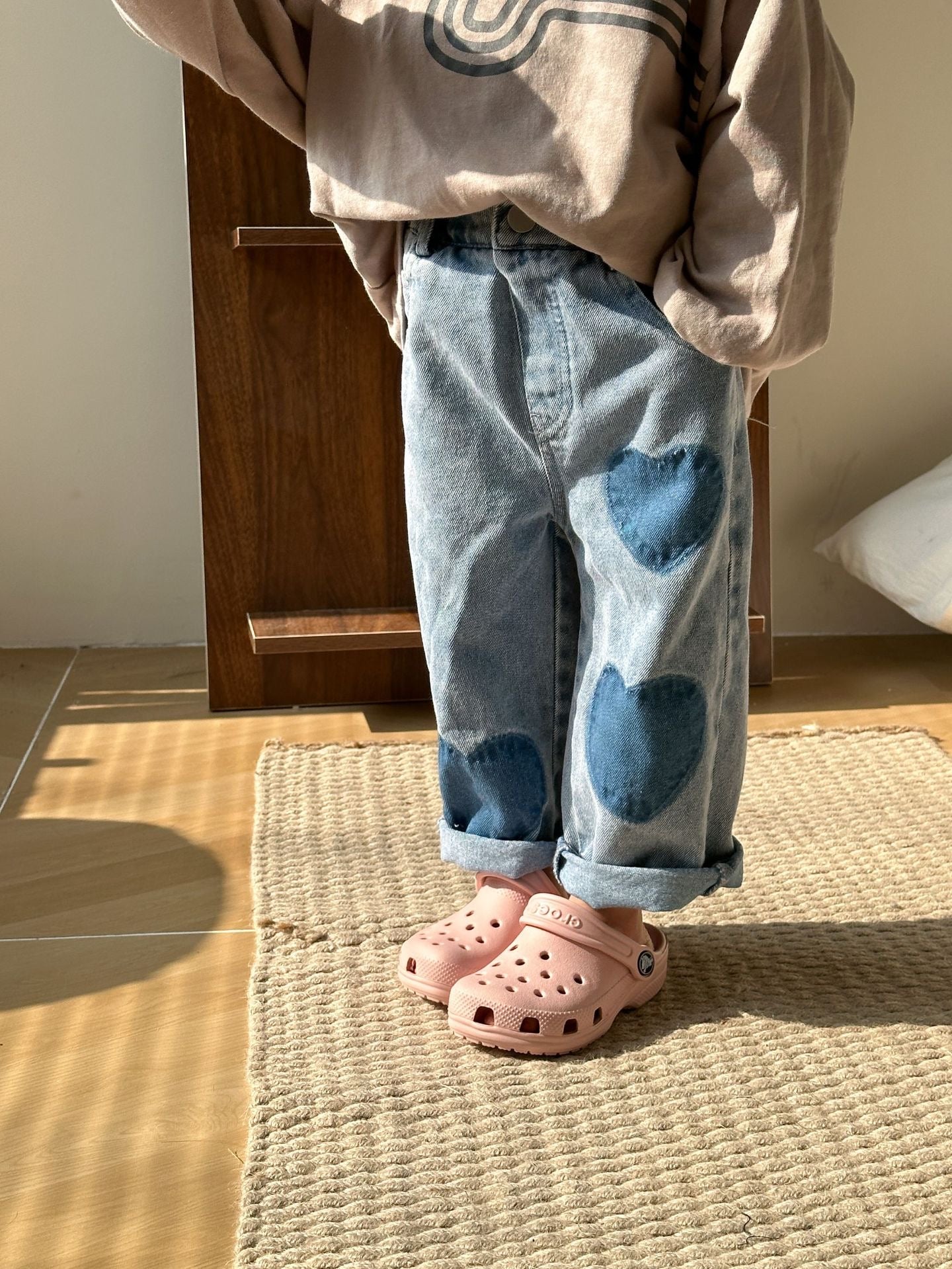 (予約商品)ハートデニムパンツ【K209】