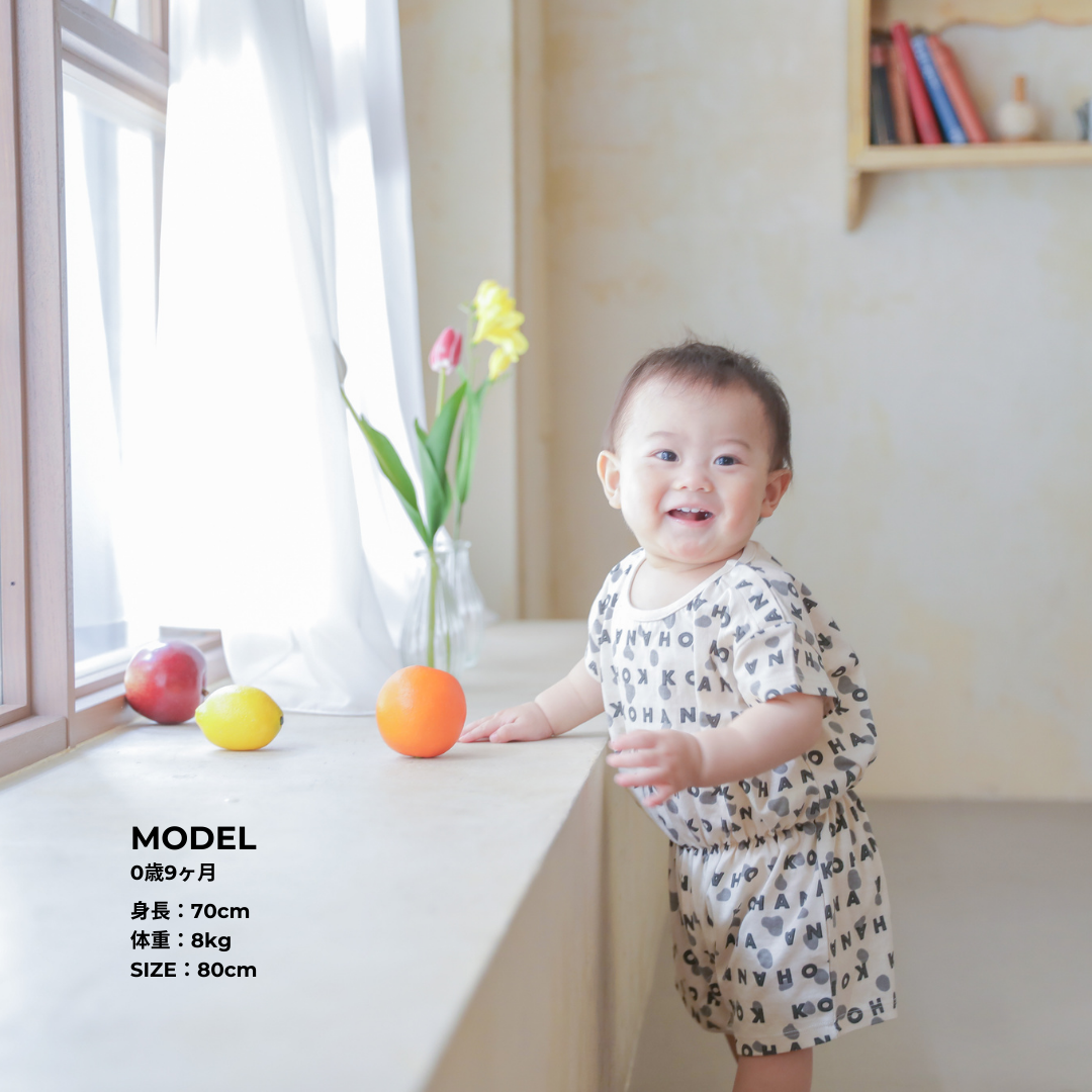 【KOHANA ANIMAL03】 Dalmatian rompers-organic-