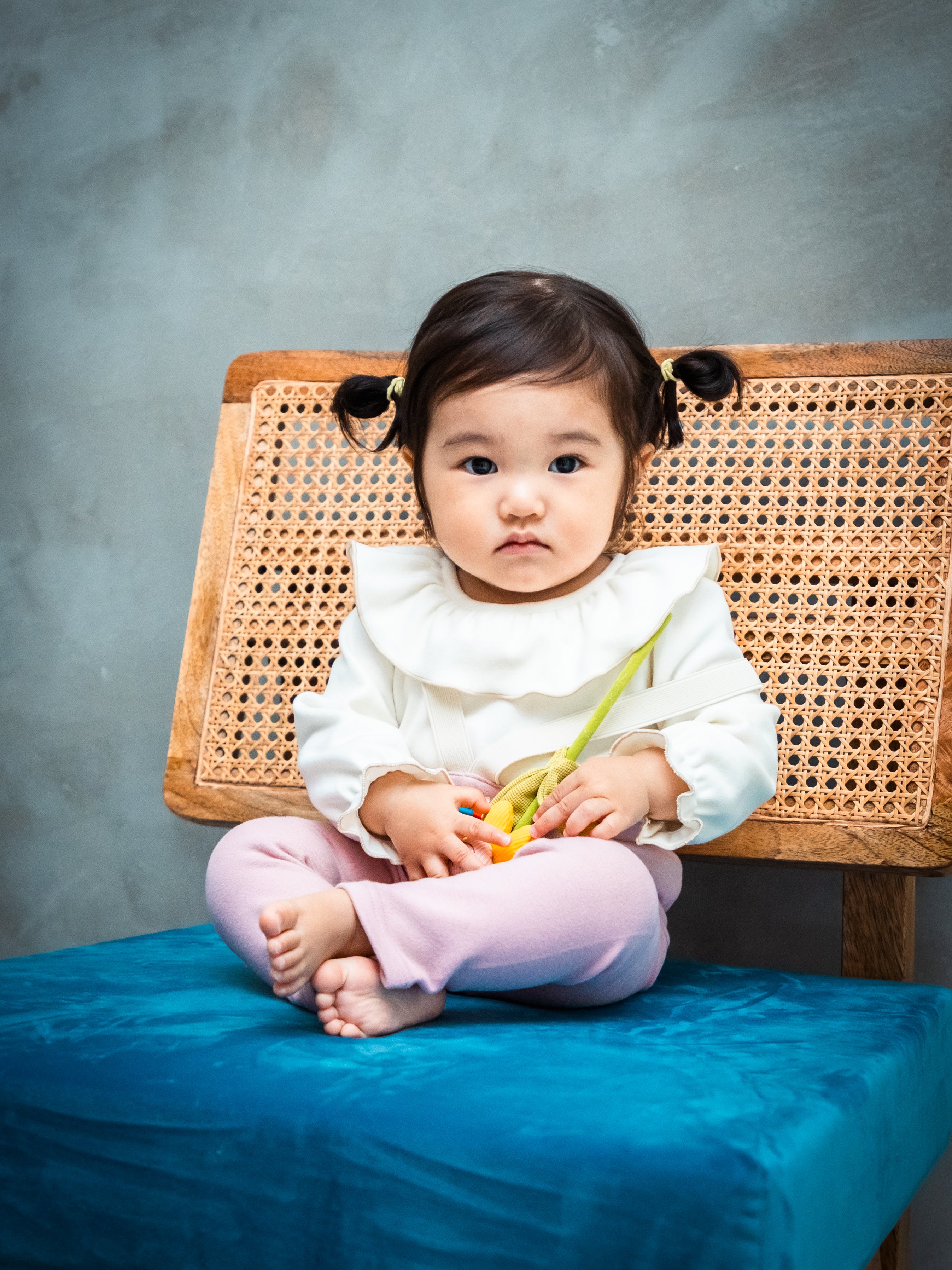 ストレッチスムースフリル衿シャツ【110091】