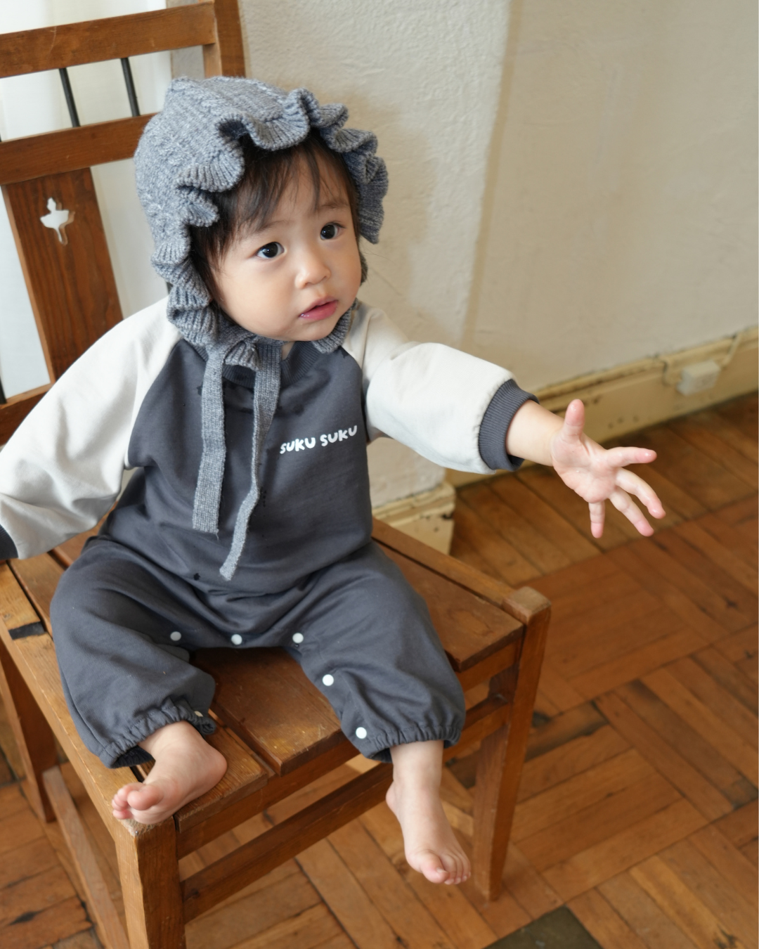 (pre-order) Frill Knit Bonnet