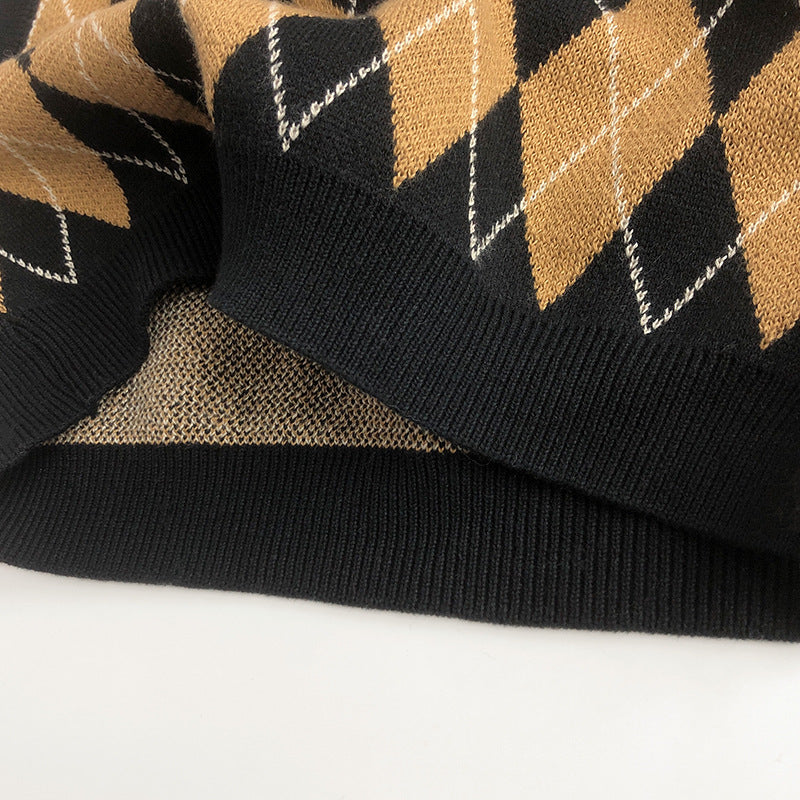 (予約商品)アーガイルチェックニットセットアップ【K216】