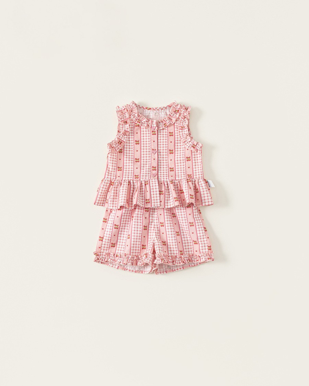 ミックスフリルチェックセットアップ【K261】