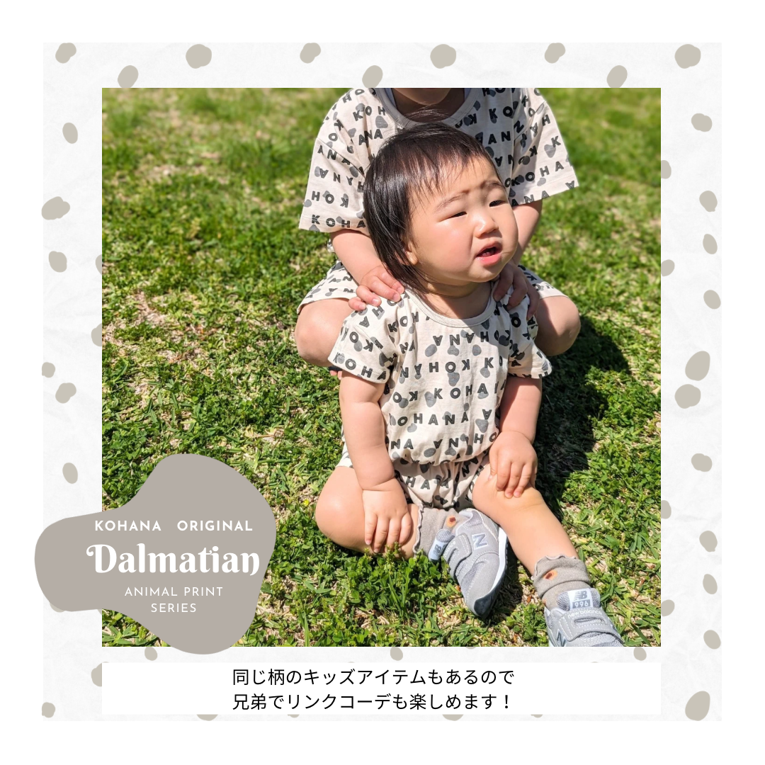 【KOHANA ANIMAL03】 Dalmatian rompers-organic-