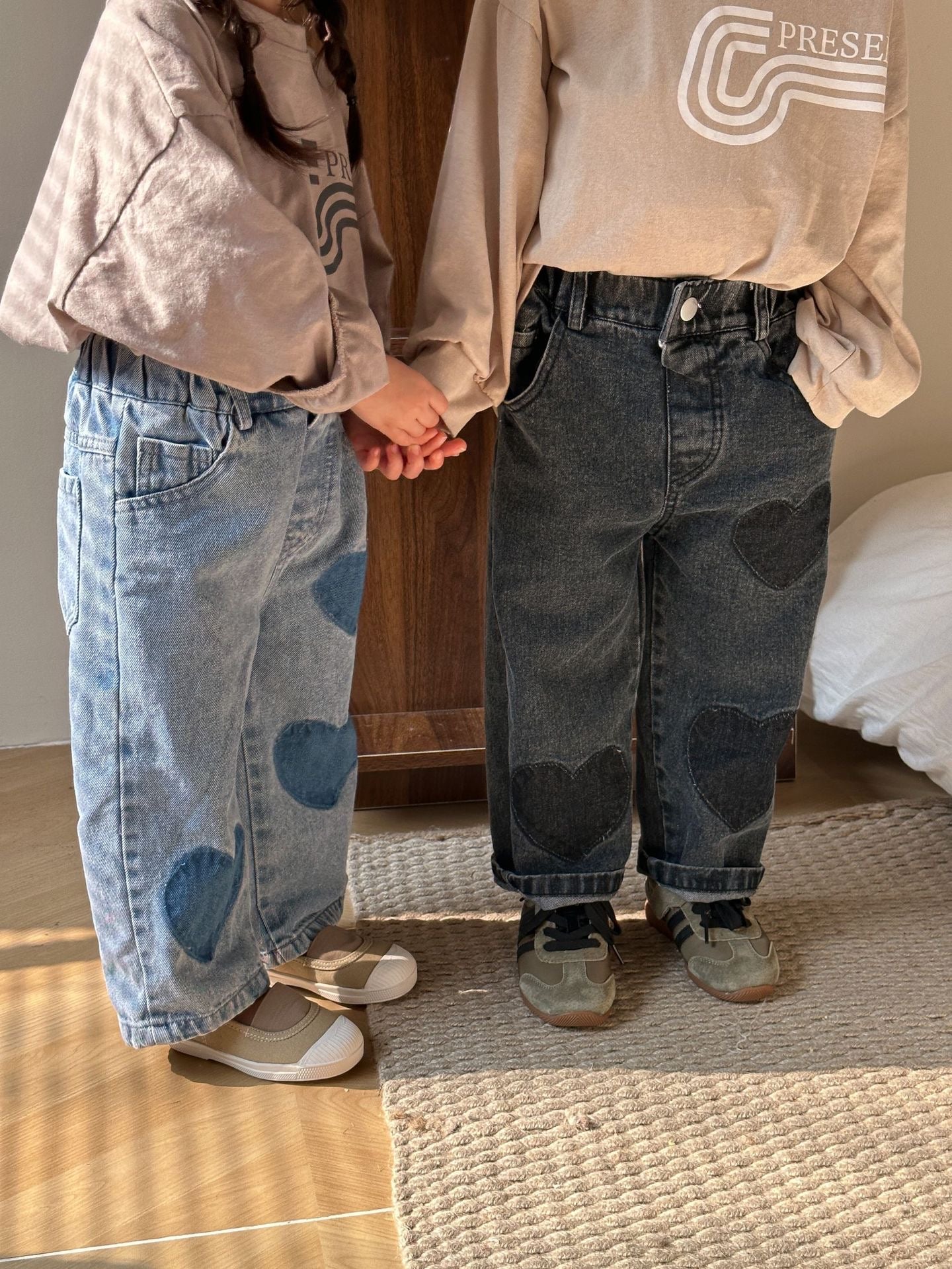 (予約商品)ハートデニムパンツ【K209】