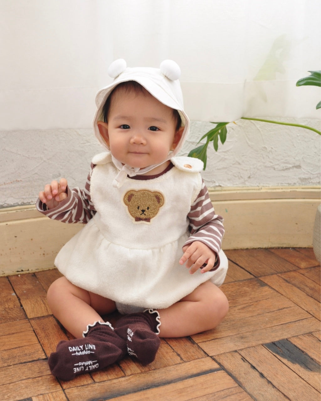 Bear Pile Salopette【150007】(ivory)