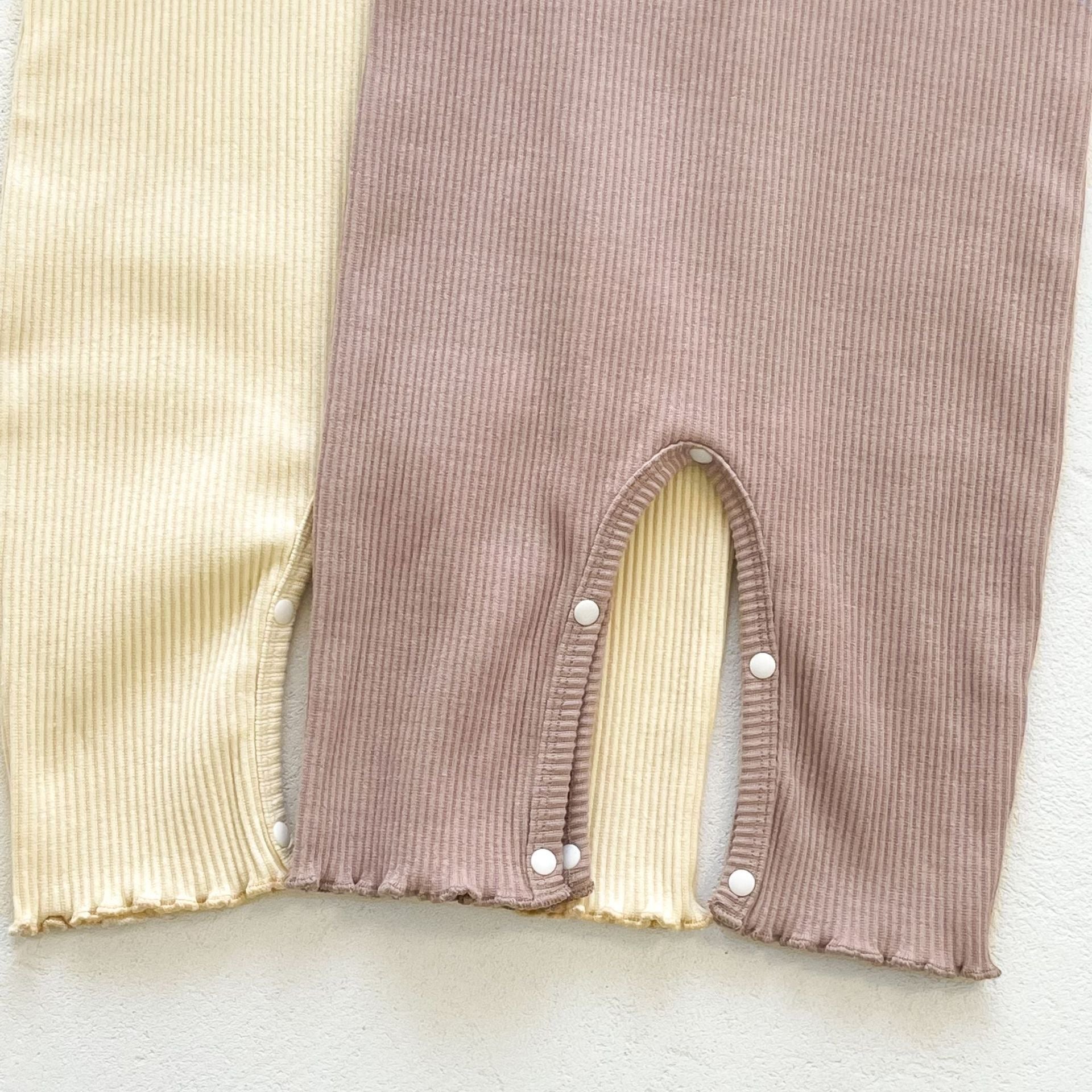 (予約商品)フリルショルダーリブロンパース(帽子付き) 【N3290】