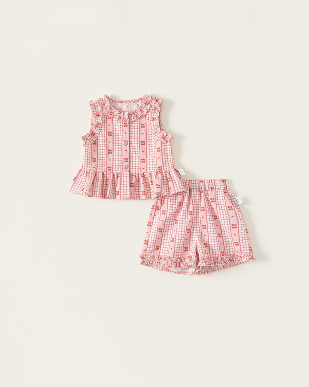 ミックスフリルチェックセットアップ【K261】