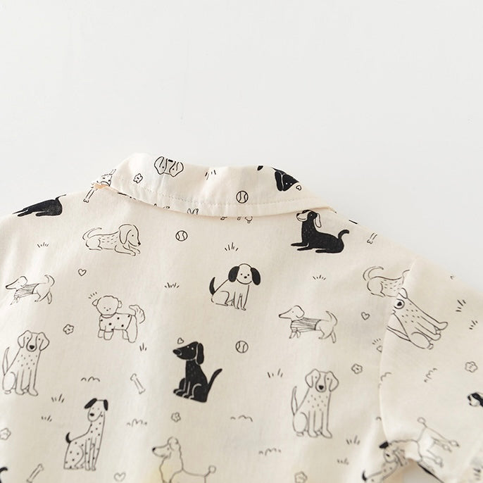わんわんシャツセットアップ【N3487】