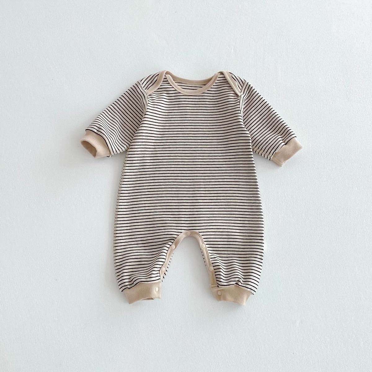 (予約商品)ボーダースウェットロンパース【N3455】