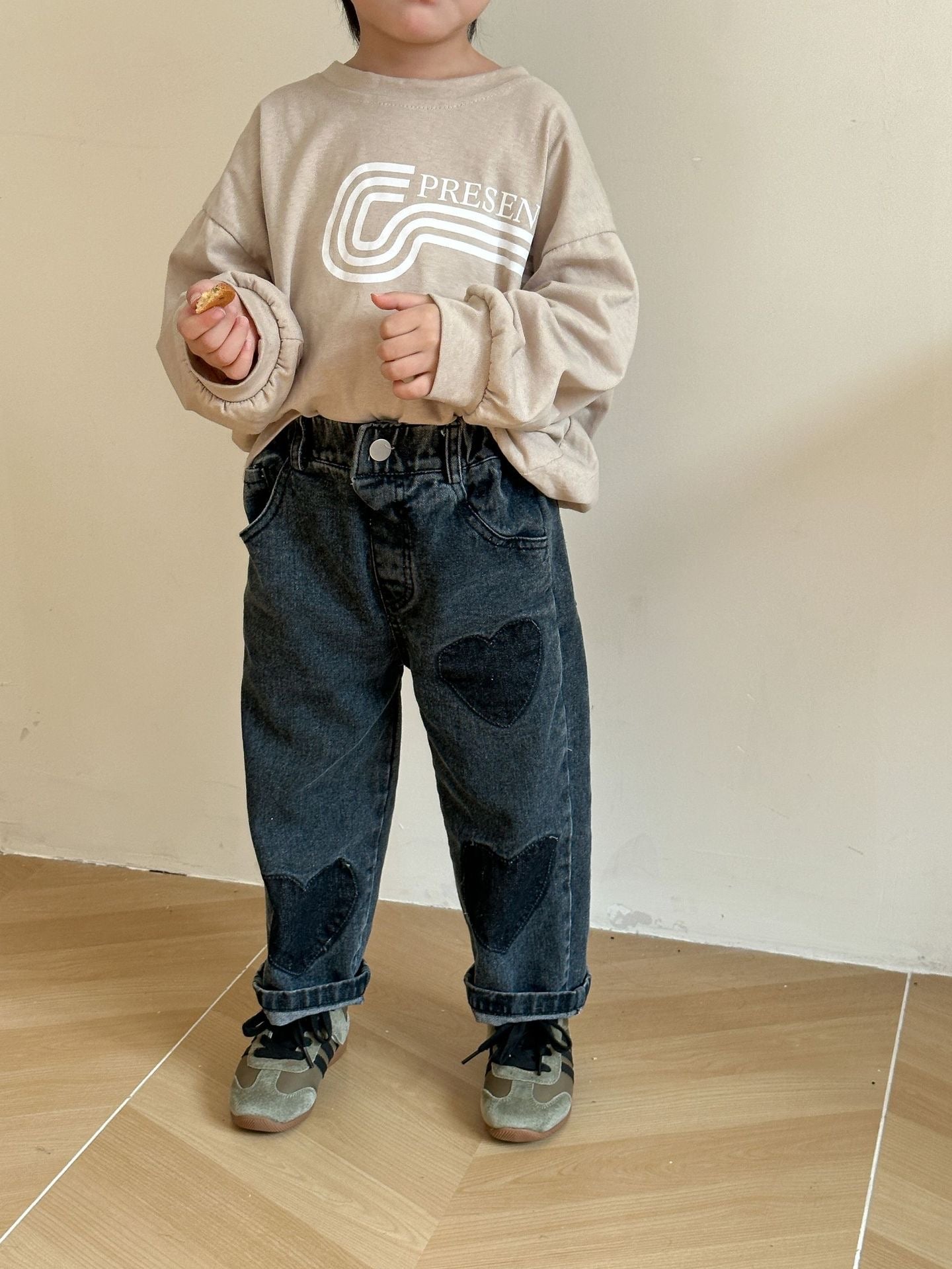 (予約商品)ハートデニムパンツ【K209】