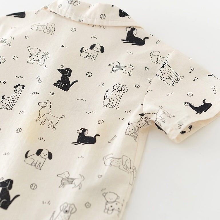 わんわんシャツセットアップ【N3487】