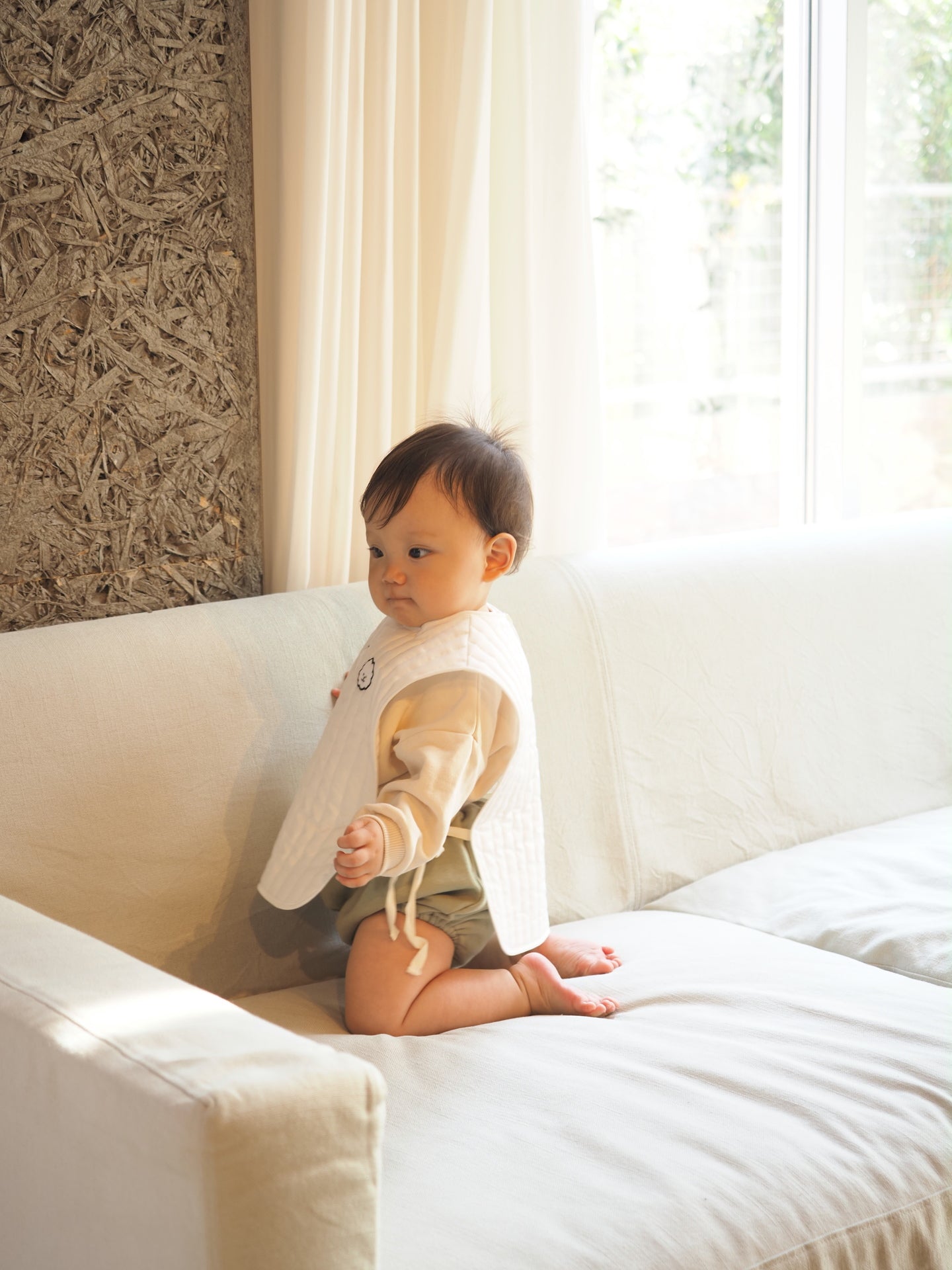 【KOHANA MADE06】organic cotton vest/bichon frise -made in Japan-
