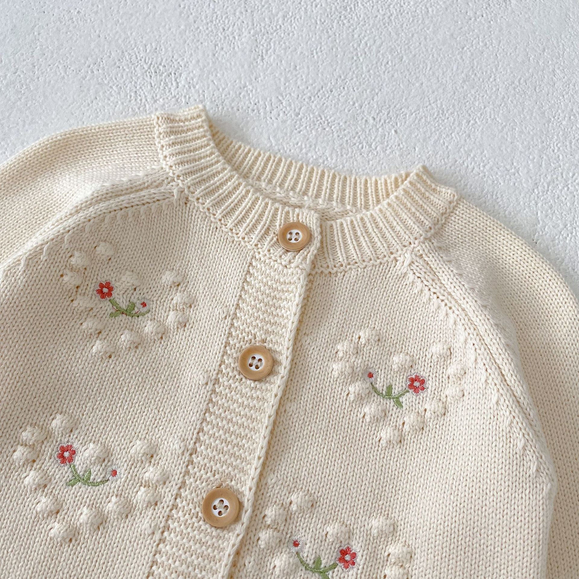 (予約商品)ポンポンハートニットカーディガン/サロペット【N3458】