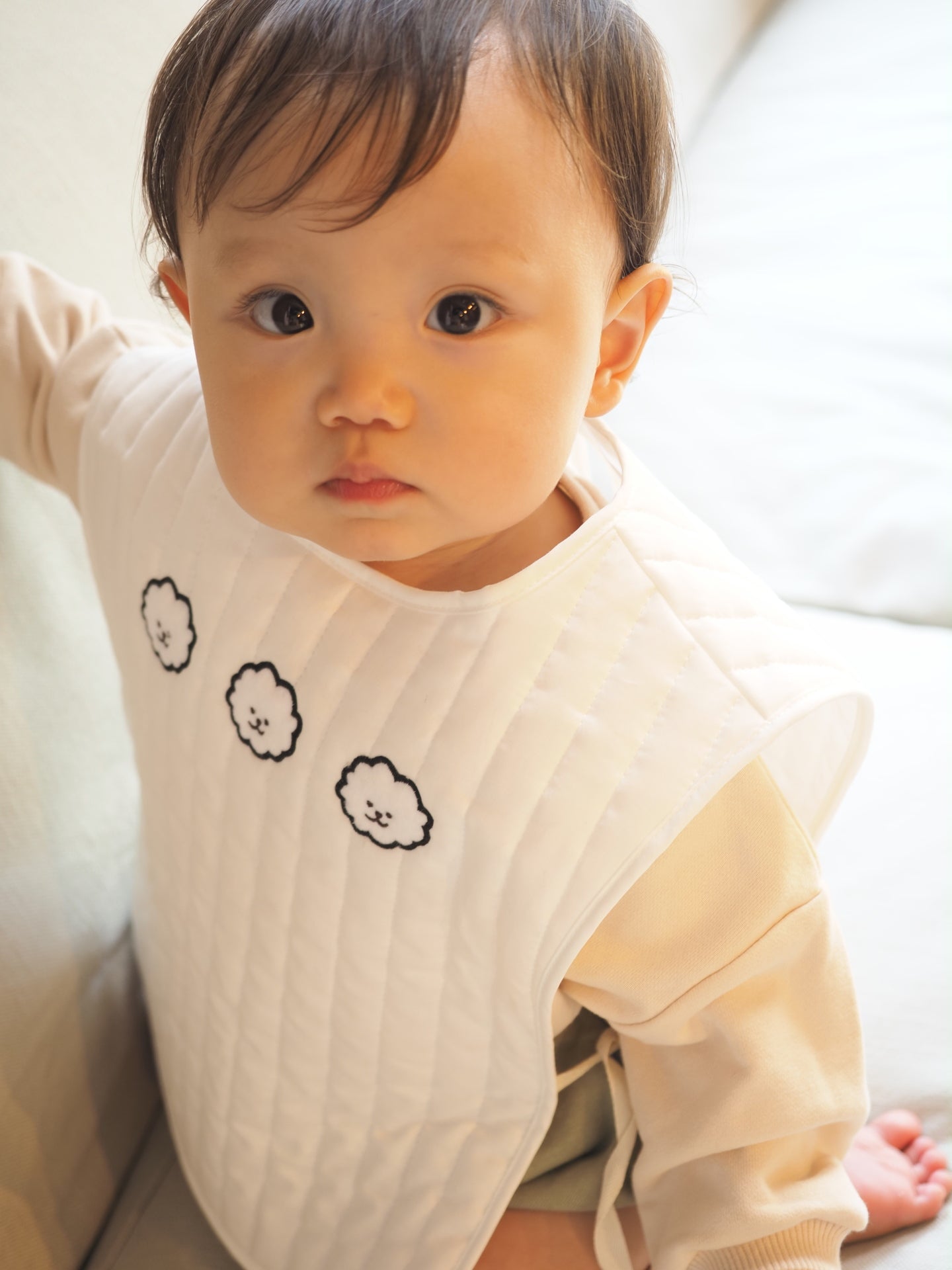 【KOHANA MADE06】organic cotton vest/bichon frise -made in Japan-