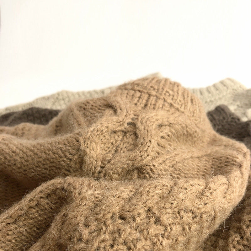 (予約商品)ツイストミックスニットプルオーバー【K182】