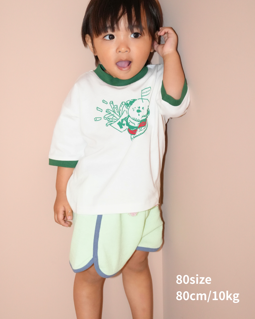 Hamburger Dog Ringer T-Shirt【110135】 (green)