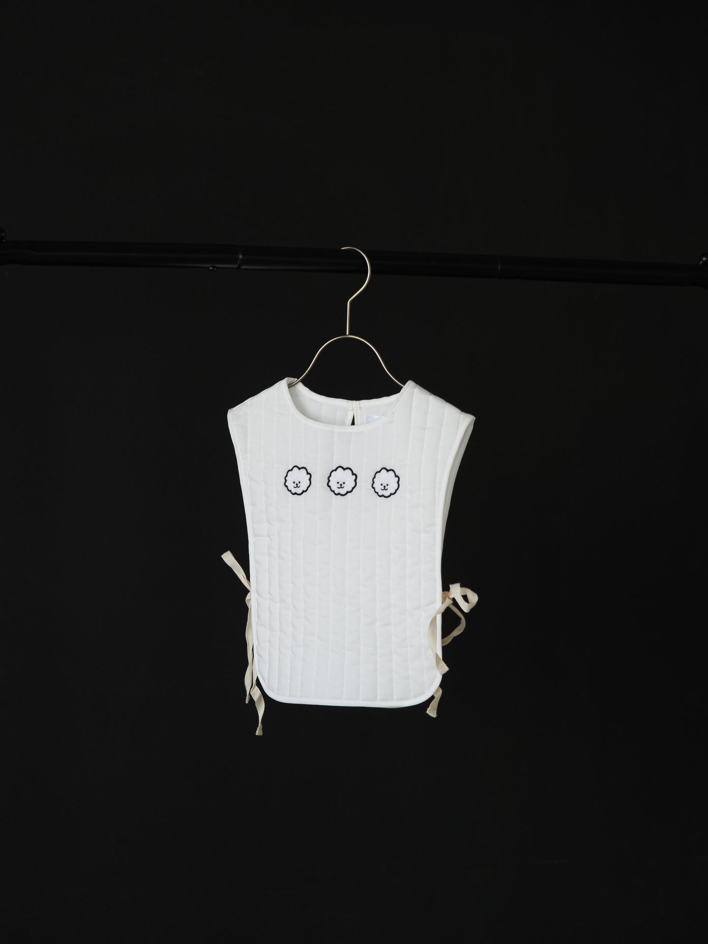 【KOHANA MADE06】organic cotton vest/bichon frise -made in Japan-