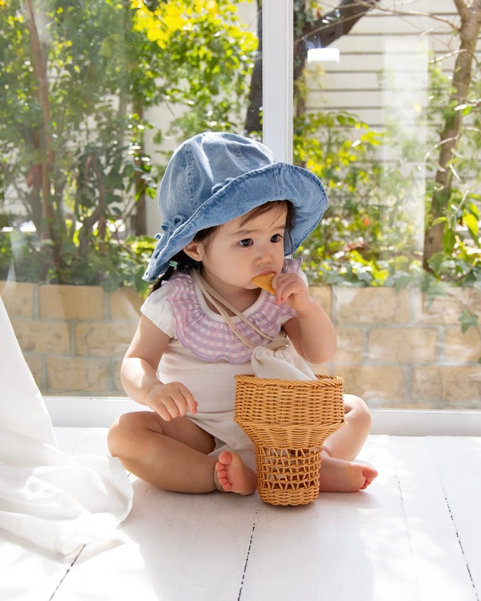 Ribbon Denim Hat【A266】