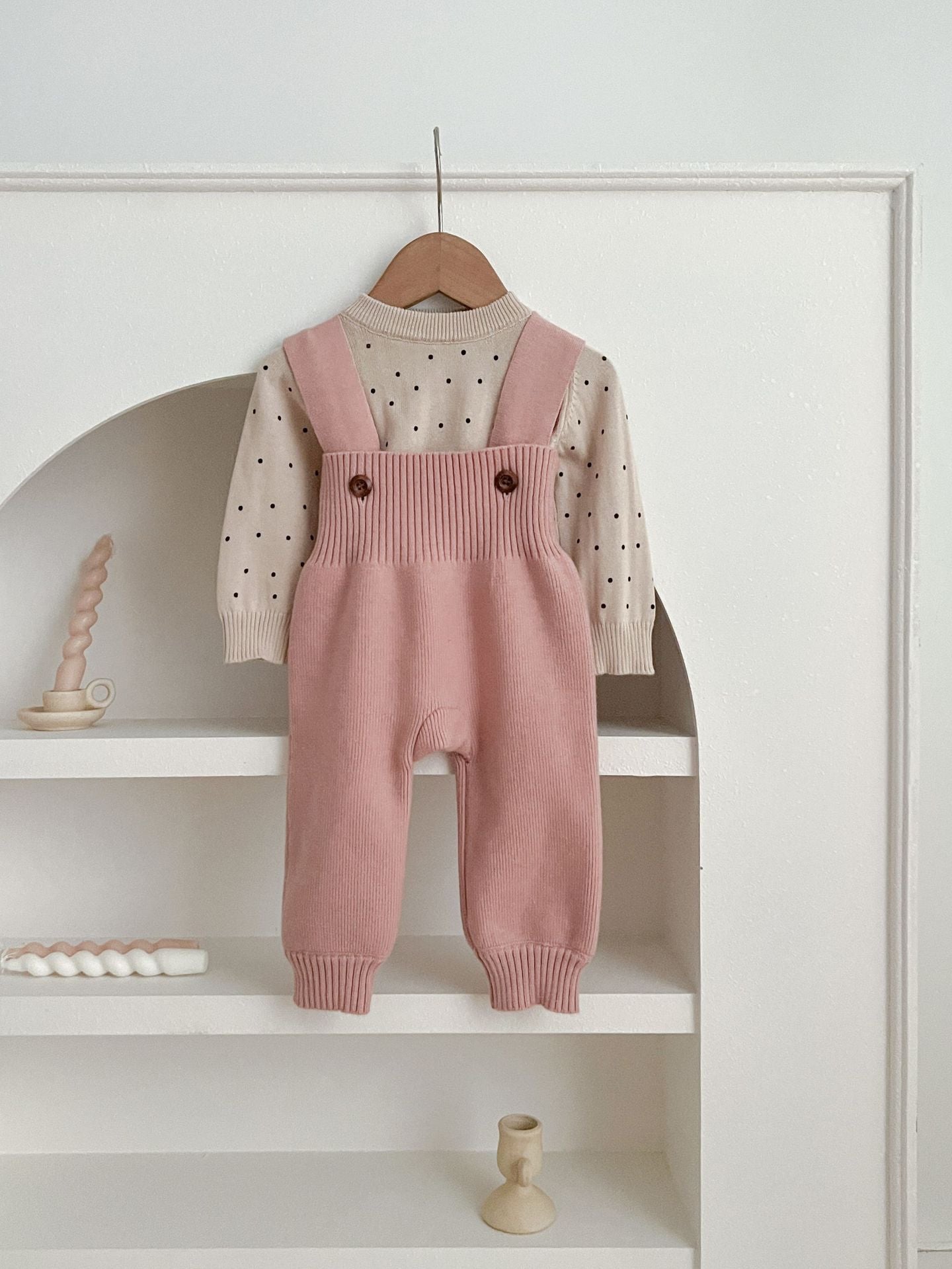 (予約商品)カラーニットサロペット/トップス【N3401】