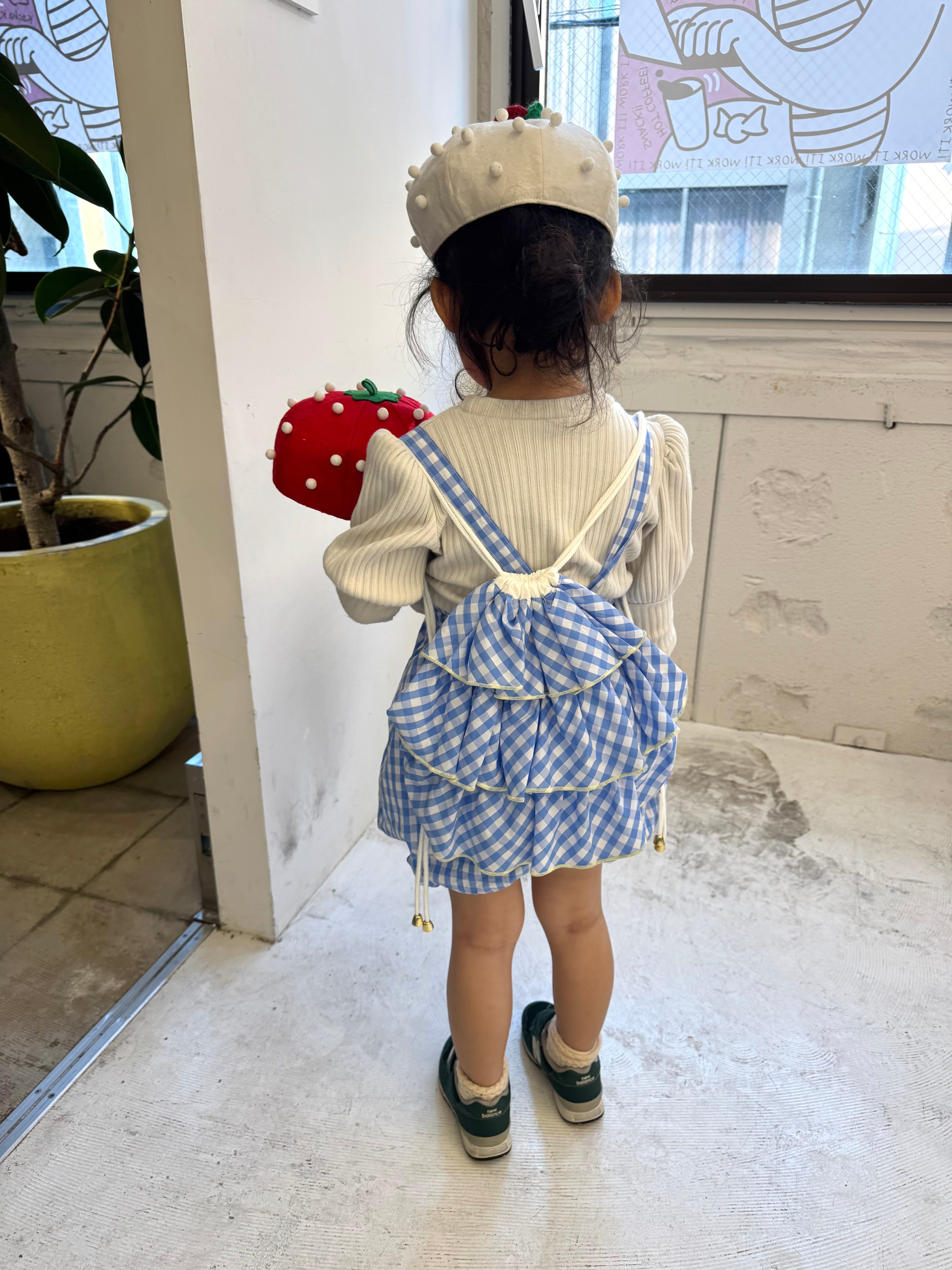 ギンガムチェックフリルバッグ【110046】