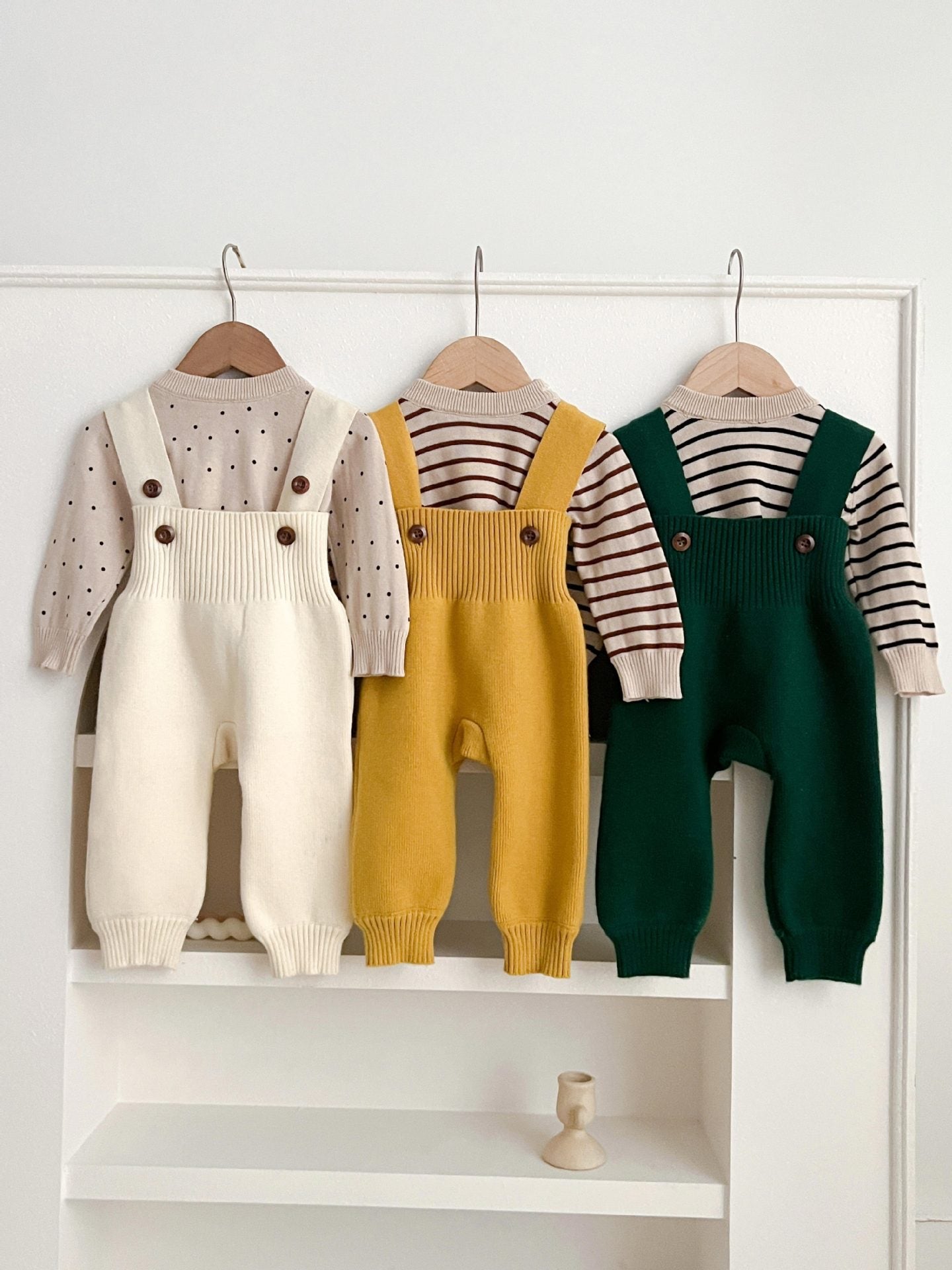 (予約商品)カラーニットサロペット/トップス【N3401】
