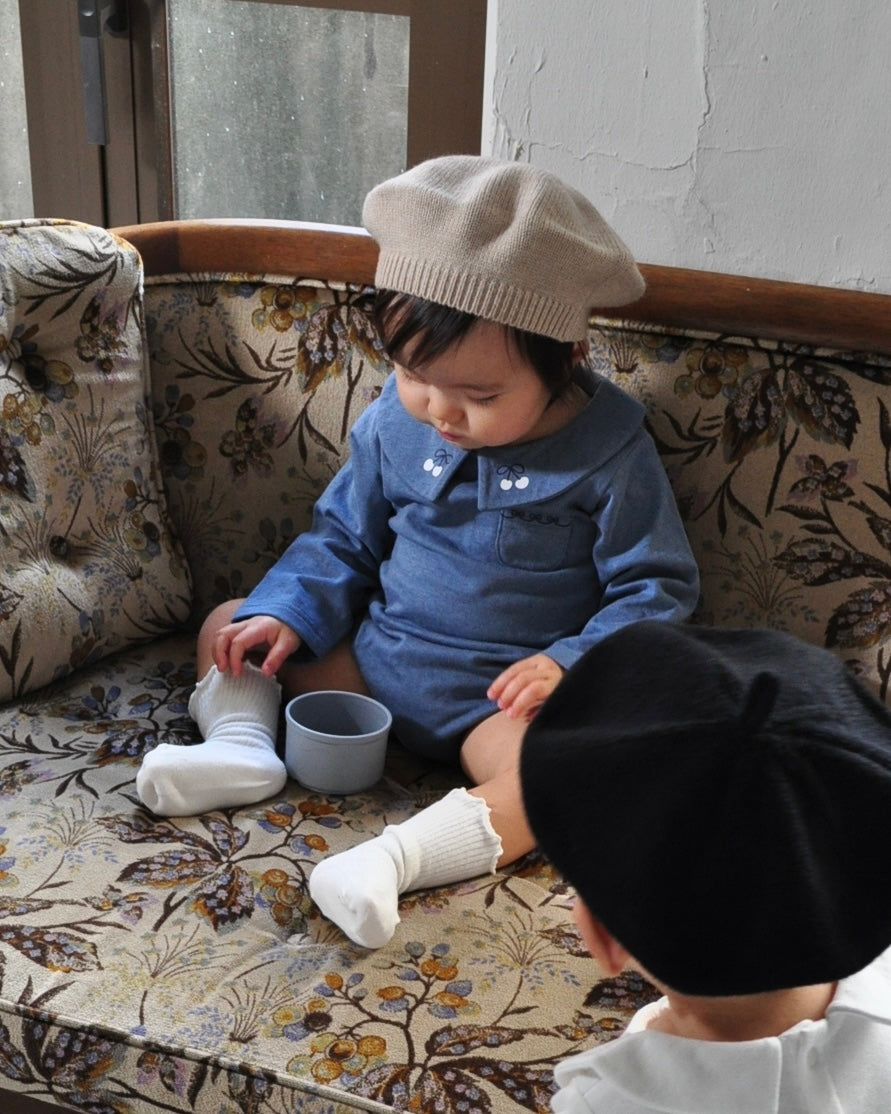 Design Collar Rompers【110121】(blue)