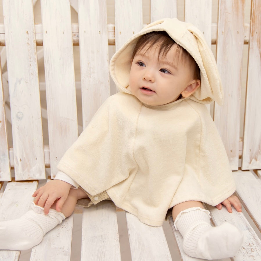 オーガニックパイルうさ耳ポンチョ【110076】