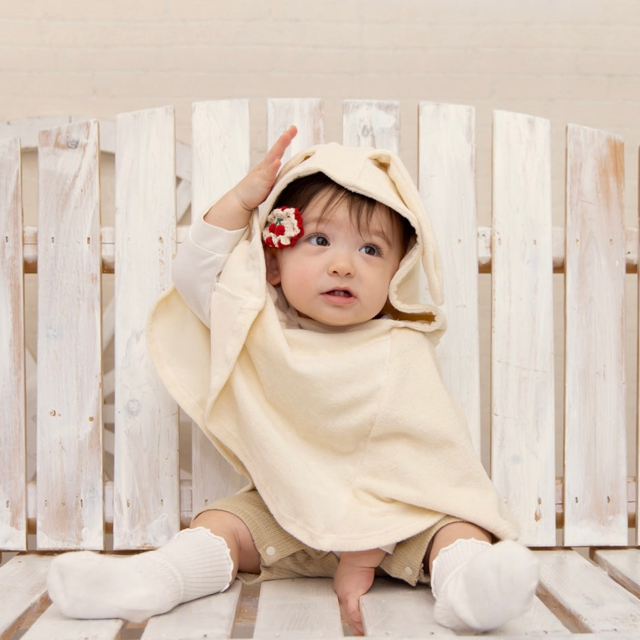 オーガニックパイルうさ耳ポンチョ【110076】