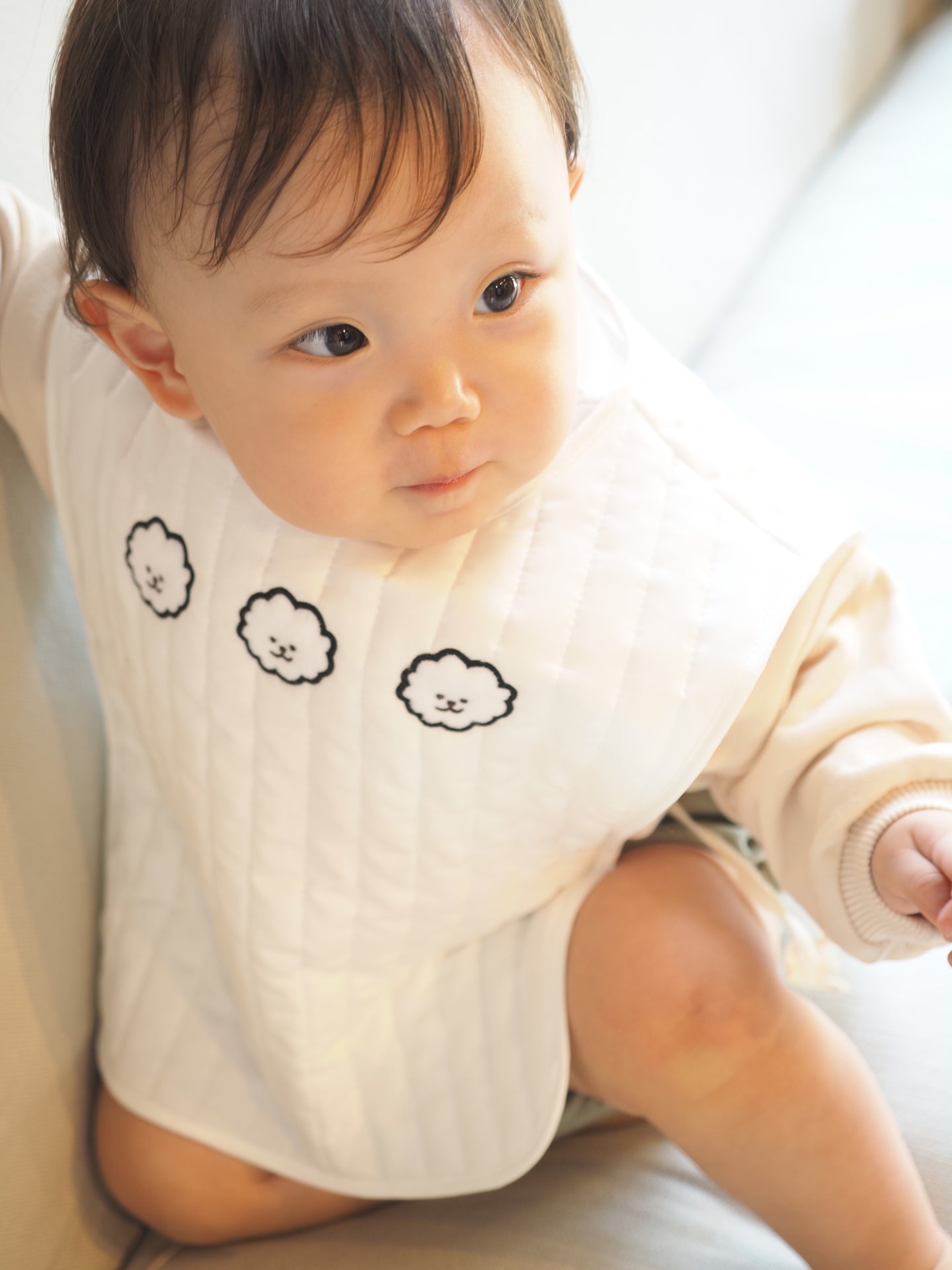 【KOHANA MADE06】organic cotton vest/bichon frise -made in Japan-