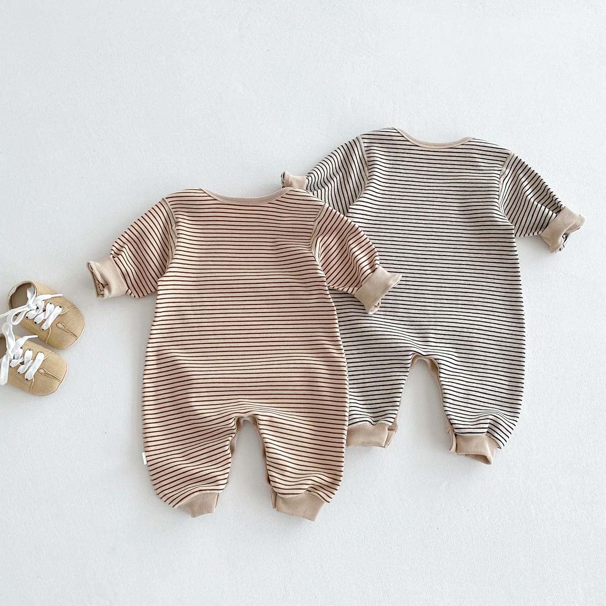 (予約商品)ボーダースウェットロンパース【N3455】