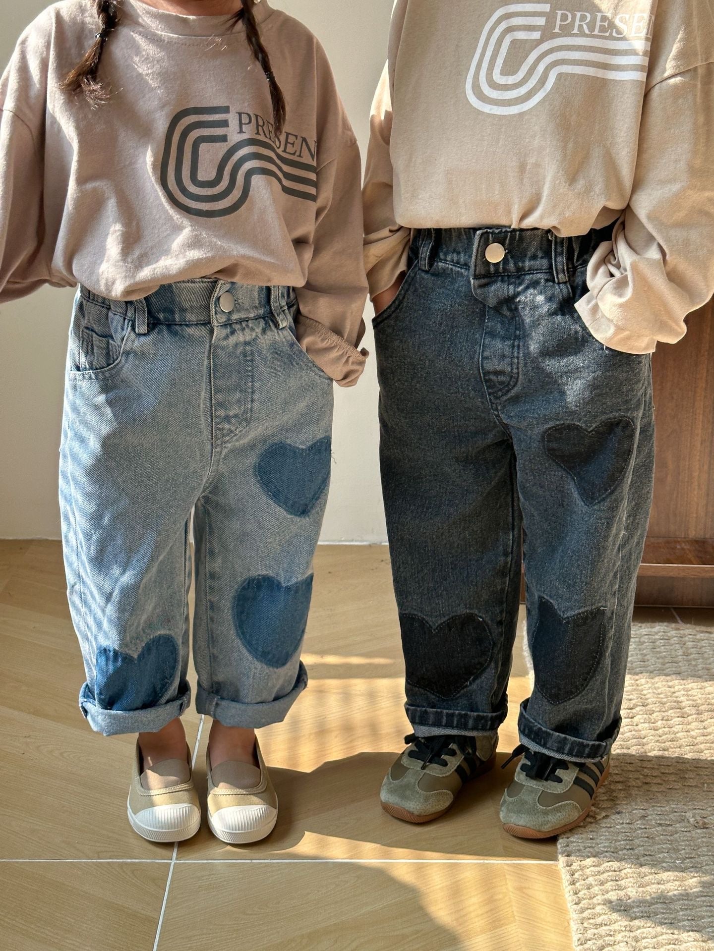 (予約商品)ハートデニムパンツ【K209】