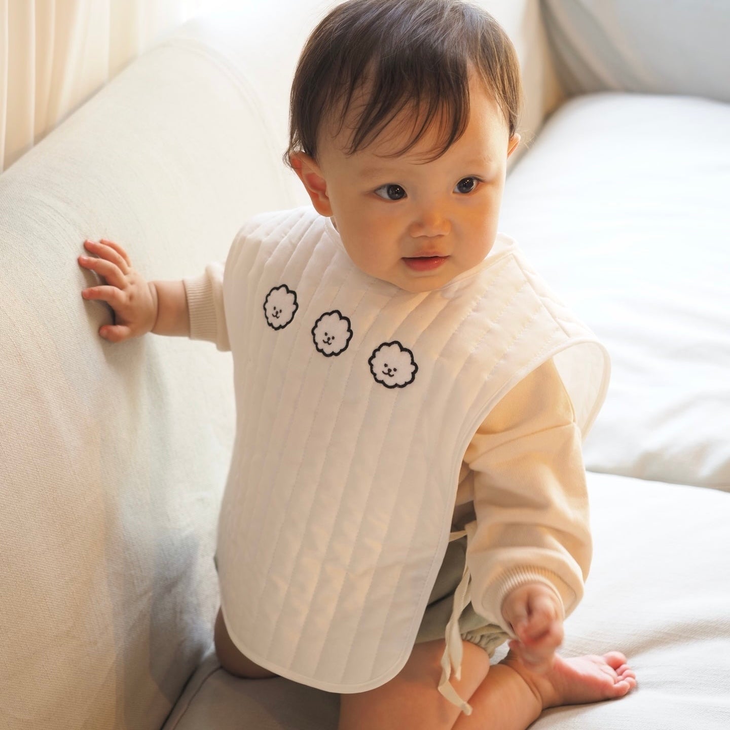 【KOHANA MADE06】organic cotton vest/bichon frise -made in Japan-