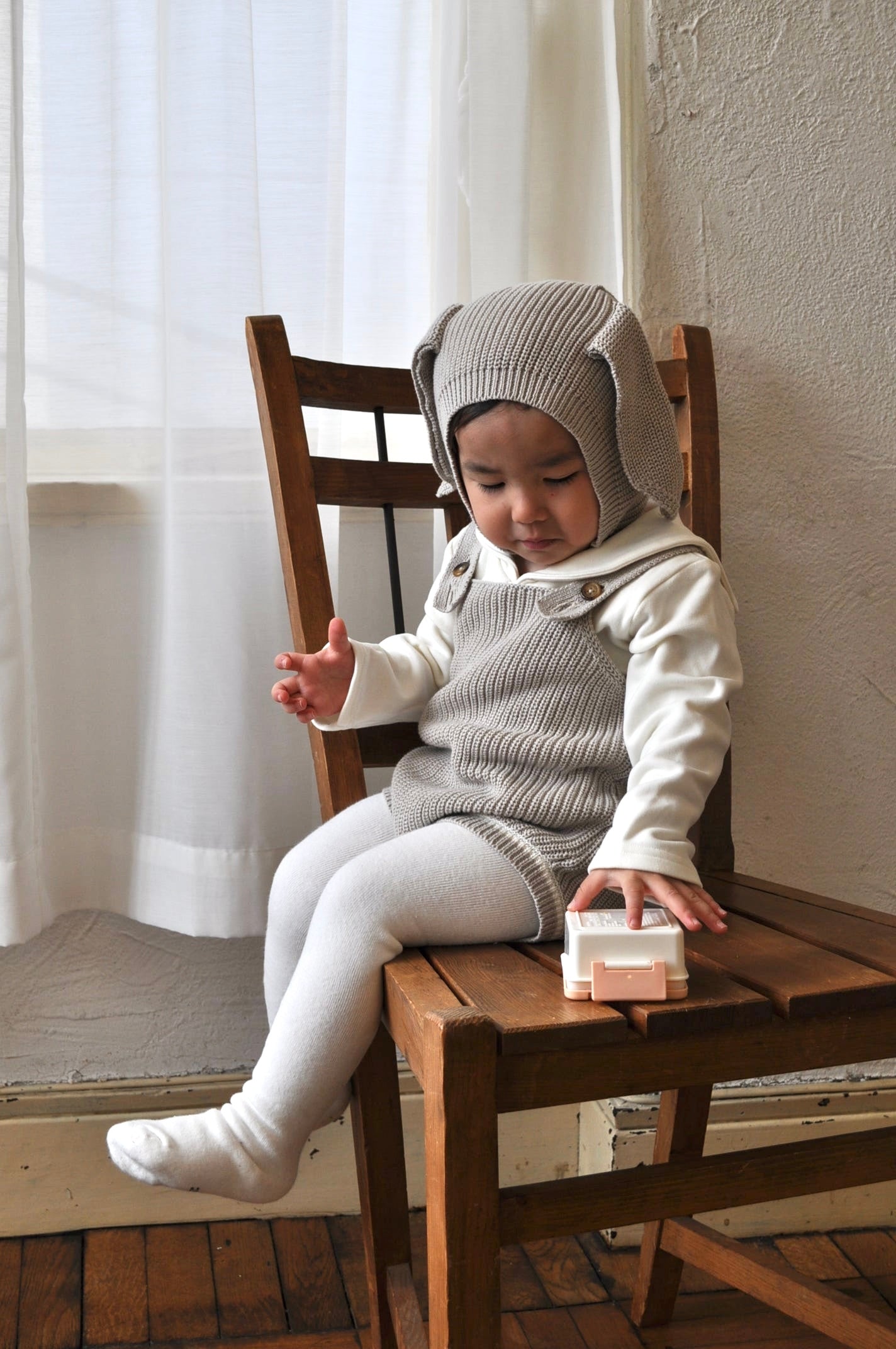 Rabbit Knit Three Piece(gray)