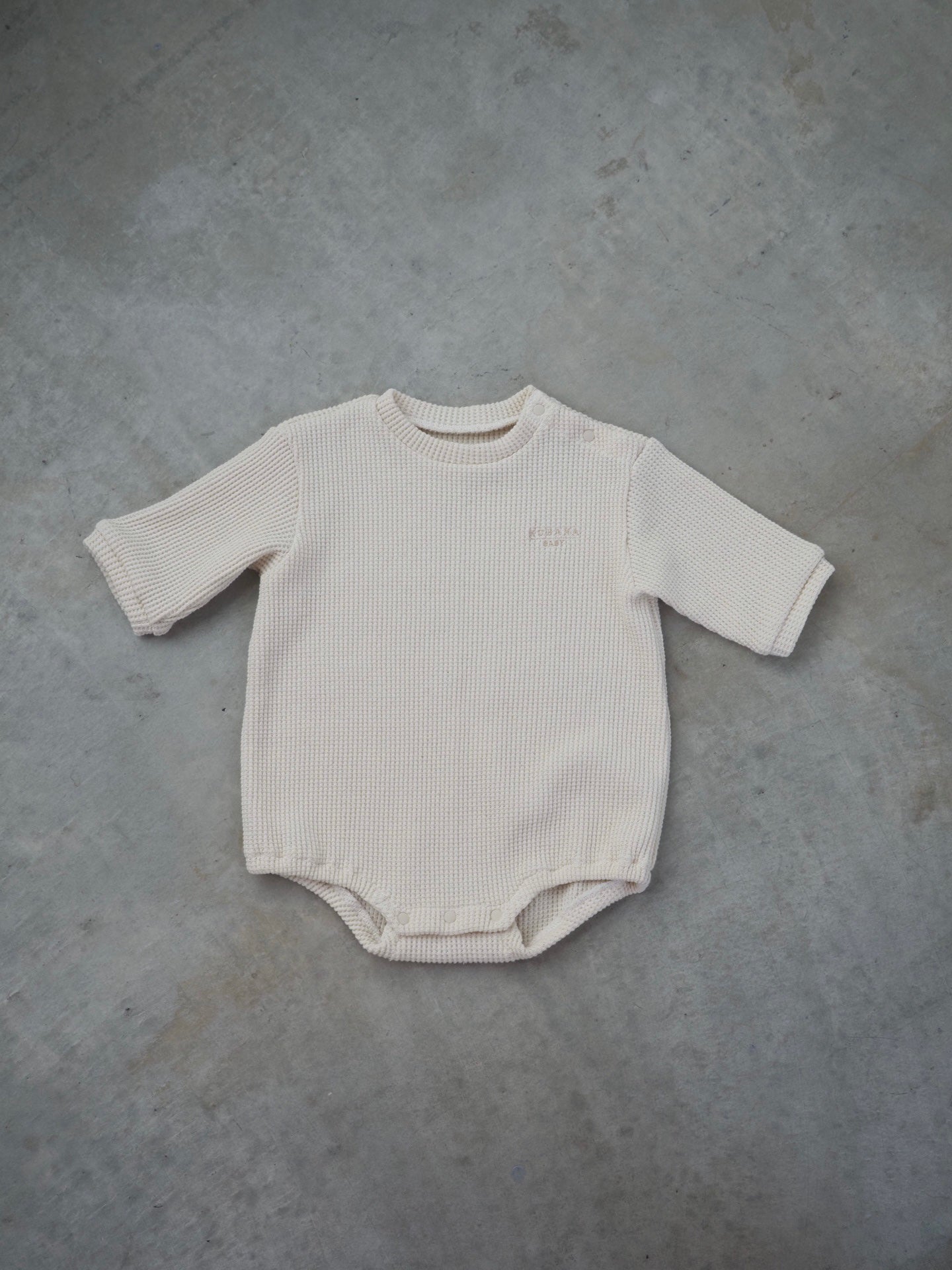 【KOHANA MADE01】waffle rompers -made in Japan-