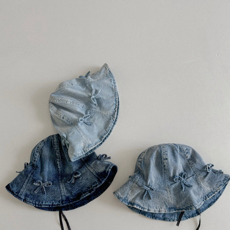 (予約商品)リボンデニムハット【A266】