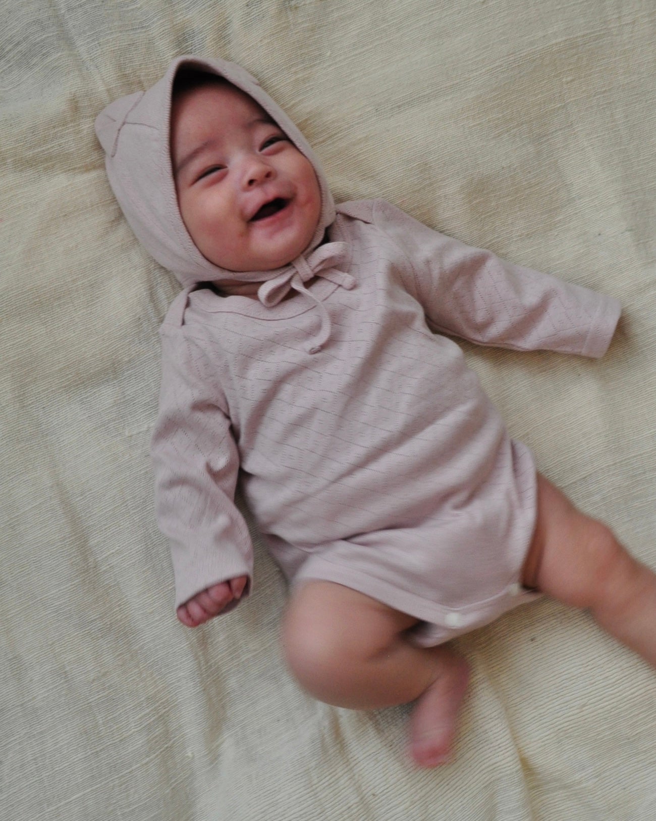 Eyelet Fraise Cat Ear Bonnet【110129】 (pink)