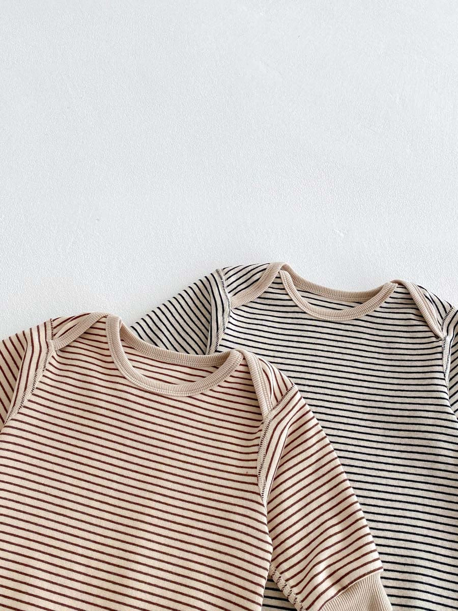 (予約商品)ボーダースウェットロンパース【N3455】