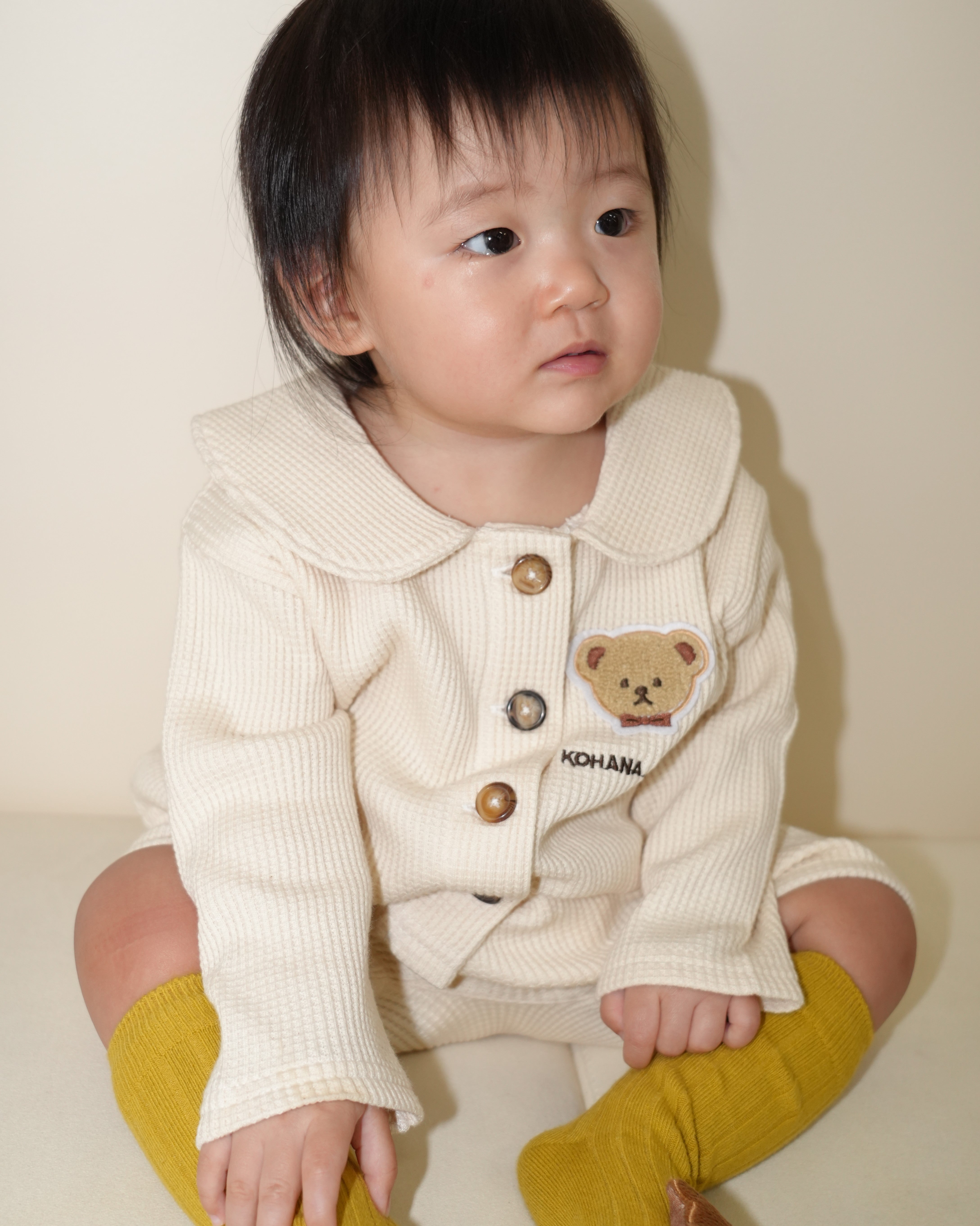 Bear Patch Waffle Bloomer Set【110332】