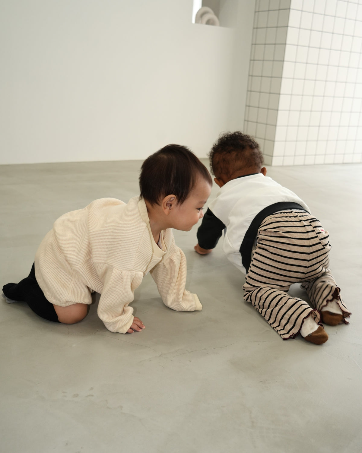 Bear Patch Waffle Rompers【110333】